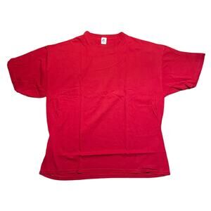 Vintage Russell Athletic Blank Red Tee XXL
